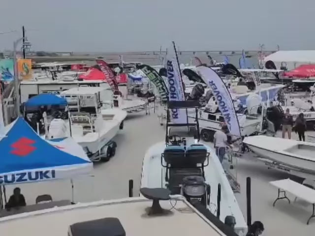 Load video: Join us March 20-21, 2026 at Peary Place Park for the Saltwater Angler Boat Show. Grounds admission is free.